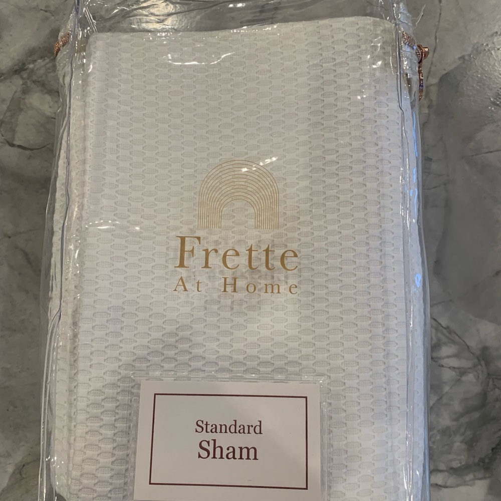 Frette Creta Standard Sham in White